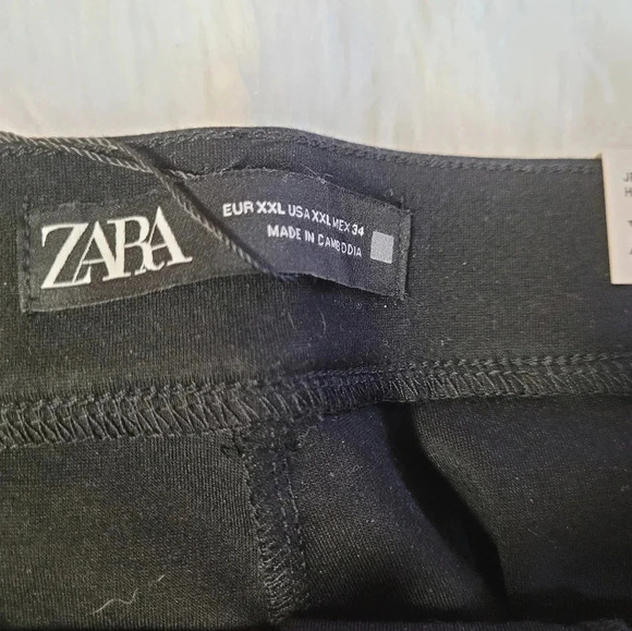 New Zara Woman Womens Dress Pants Size XXL High Rise Trouser Cotton Blend NWT - Picture 5 of 8